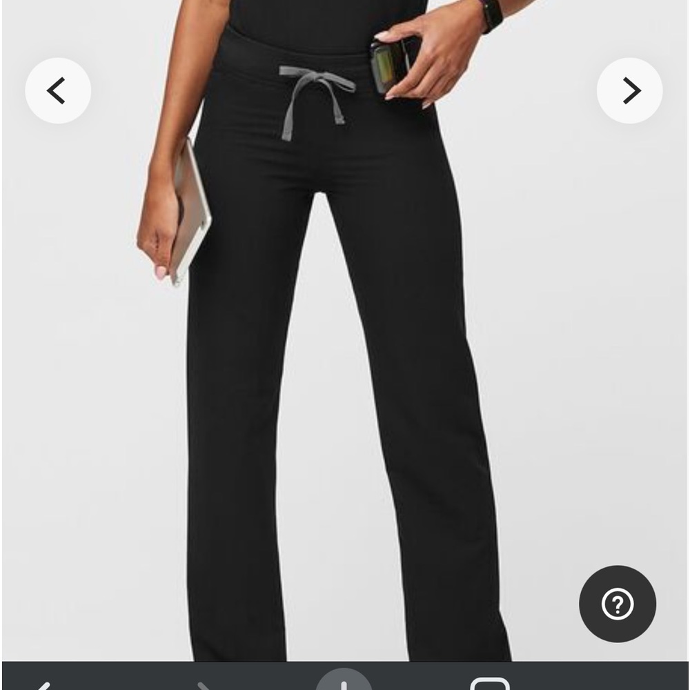 LIKE NEW FIGS XS BLACK LIVINGSTON BASIC SCRUB PANTS